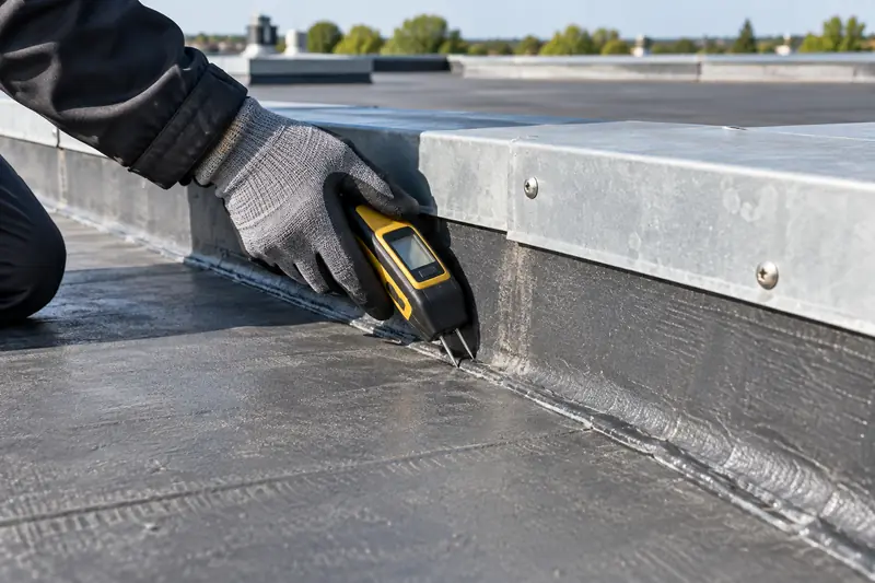Illustrative roof leak detection inspection