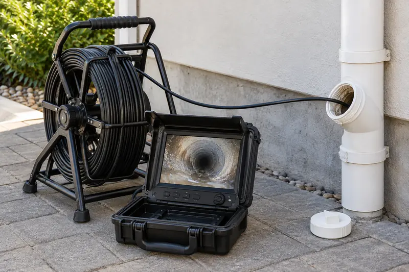 Illustrative sewer & drain leak detection inspection