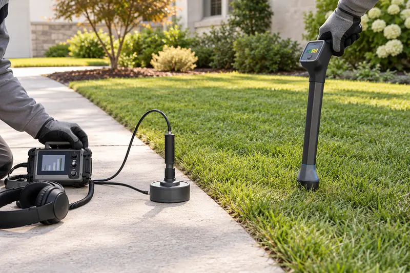 Illustrative underground leak detection inspection