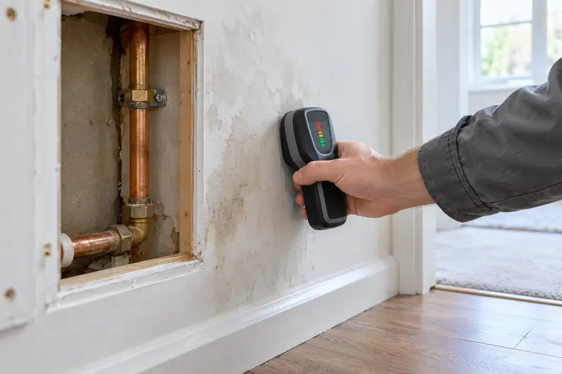 Illustrative water leak detection inspection